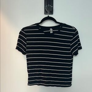 Soft Striped Navy and White Women's Top